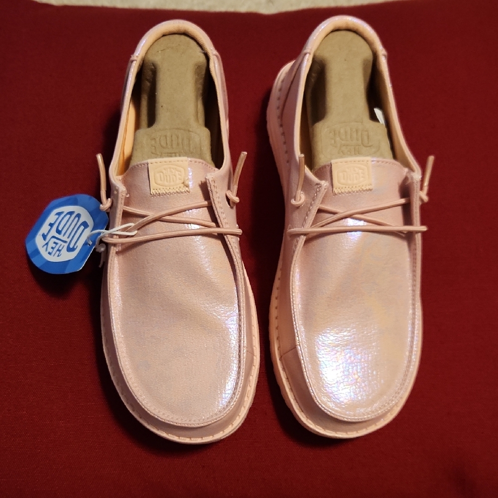 Hey Dude Women's Light Pink Loafers